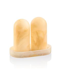 Resin Salt Shaker Set with Tray