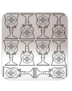 LARGE SILVER BECHERS METALLIC