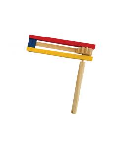 Small Wood Multi Colored Gragger 4 x 4.5