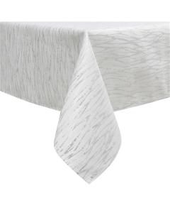 Tablecloth Jacquard - White/Silver - 70" x 144"