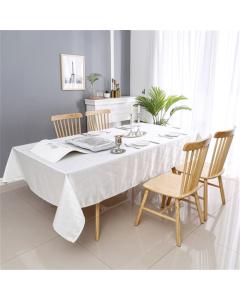 Jacquard Tablecloth White Silver Rays