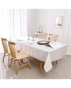 Jacquard Tablecloth White Gold Rays