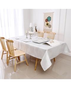 Jacquard Tablecloth Forest White