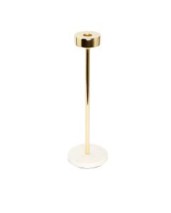 Gold Taper Candle Stick on Marble Base - Single