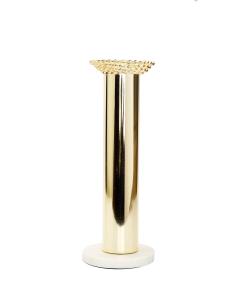 Gold Taper Candle Stick on Marble Base - Single
