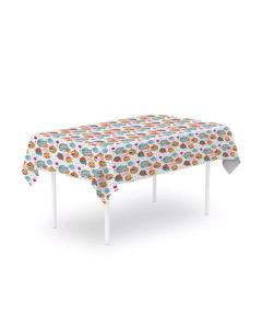 Chanukah Tablecloth - White with Festive Symbols
