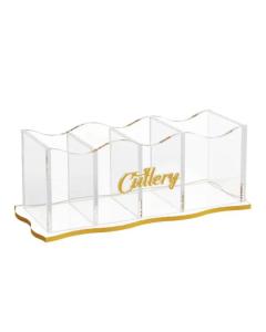 Wave Cutlery Holder - Gold