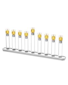 Tube Menorah - Silver (Oil)