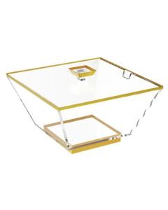 Salad Bowl with Base - Gold