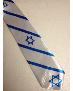Israeli Flag Necktie - Three Stars of David