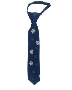 Chanukah Dreidel Tie for Kids with Zipper - Big (Blue)