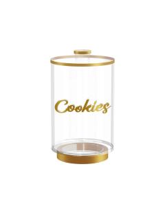 Classic Cookie Jar with Script Plaque - Gold