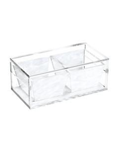 Compartment Dish (2 Dishes) - White Pearl