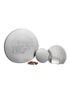 Classic Havdalah Leather Set - Grey