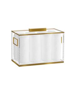 Classic Towel Box with 8 Towels - Gold