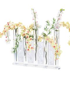 Laser Cut Tube Vase - White Pearl