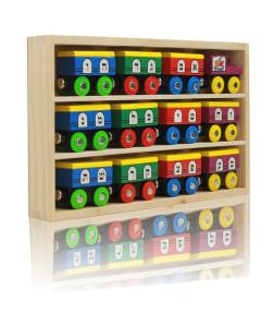 Wooden Alef Bais Train Set