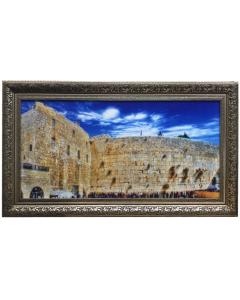 Framed Canvas Of The Kotel - Blue Sky