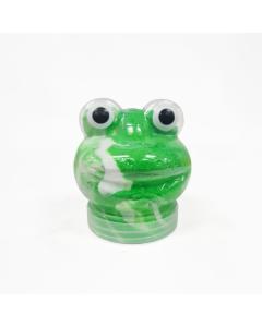 Frog Shaped Container of Passover Green & White Slime