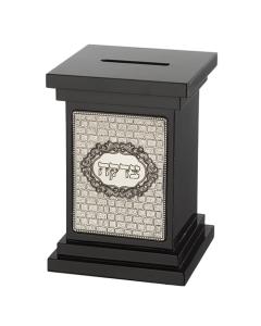 TZEDAKAH BOX WITH PLATE