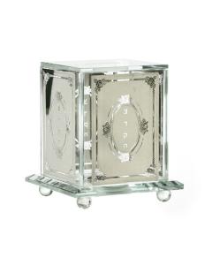 Crystal & Silver Plate Tzedakah Box