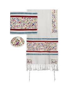 Tallit- Embroidered the Matriarchs- Multicolor