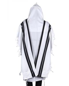 Tradition Tallis - Classic Avodas Yad Black Stripes Thick Strings