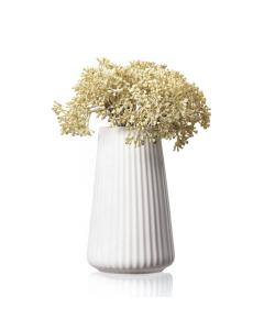 Baby's Breath Ribbed Faux Floral Vase