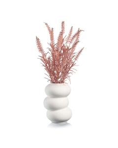 Pink Faux Floral Donut Vase