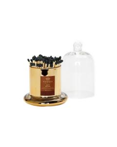 Match Holder Jar Gold Base