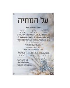 Painted by Batya Silver Al Hamichya Vinyl Sukkah Decoration