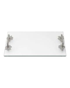 Isadora Glass Tray - Silver