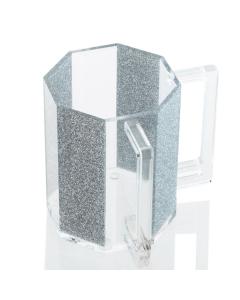 Hexagon Washing Cup Silver Glitter