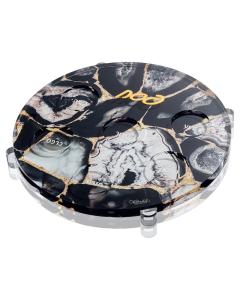 Agate Seder Plate - Black