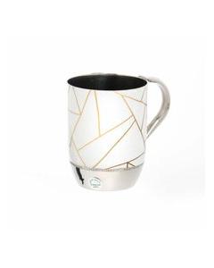Stainless Steel Wash Cup-Gold White