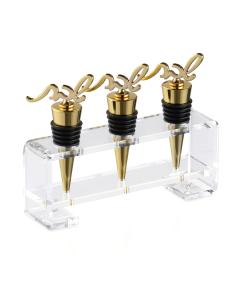 Shabbos Wine Stopper Set (Gold)