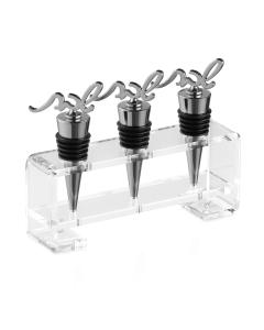 Shabbos Wine Stopper Set (Silver)