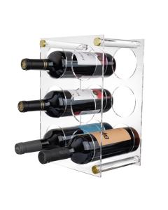 6 Bottle Wine Stand - Gold