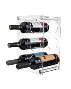 6 Bottle Wine Stand - Silver