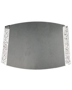 Emanuel Porcelain Challah Board-Lace Sides - Gray