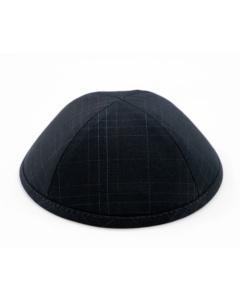 Black Pin Plaid Suit Yarmulke Size 3
