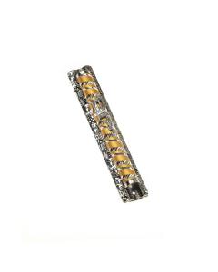 Silver-Plated Gold Spiral Cutout Jerusalem Mezuzah