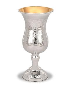 Sterling Silver Kiddush Cup - Hammered Design