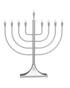 Large Display LED Electric Menorah Traditional Round Shape