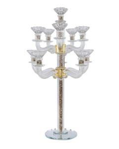 "Royal Style" 11 Branch Gold Filling Crystal Candelabra 24"H