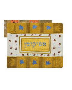 Raw Silk Afikoman Cover - Crown