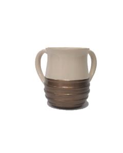 Tan & Bronze Polyresin Washing Cup
