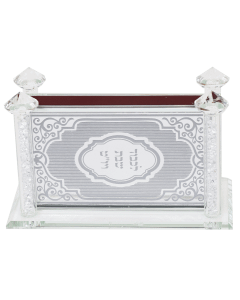 Crystal Match Box Holder With Poles broken Glass