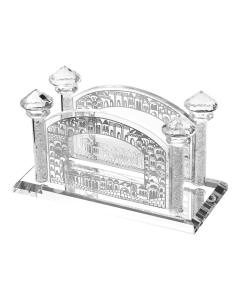 Crystal Flat Napkin Holder  -  Jerusalem Silver Design