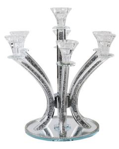 Candelabra 7 Silver Stones 14"